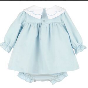 NWT Sophie & Lucas blue scallop float  corduroy dress 6 mo